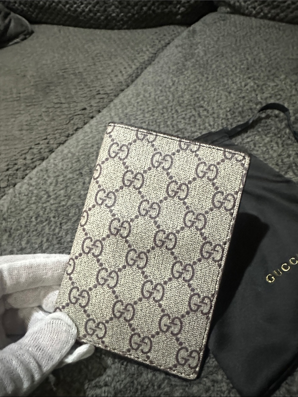 Gucci Brown Monogram Canvas Passport/Card Holder